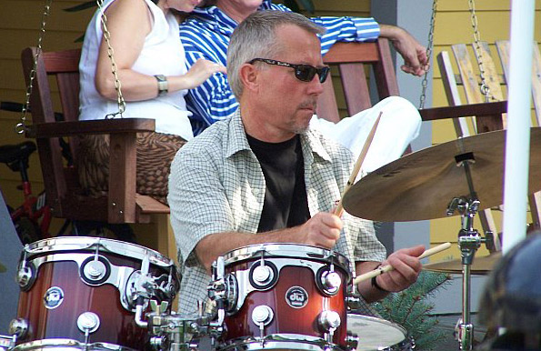 Alan on drums